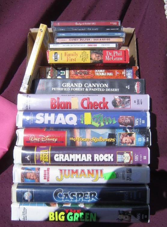 Box of Movies and CDs...