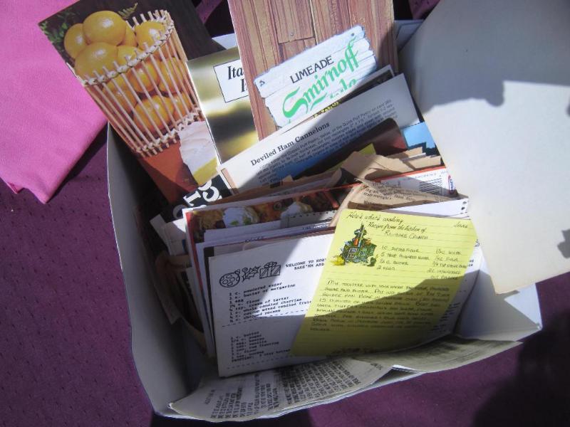 Box of recipe booklets, etc...