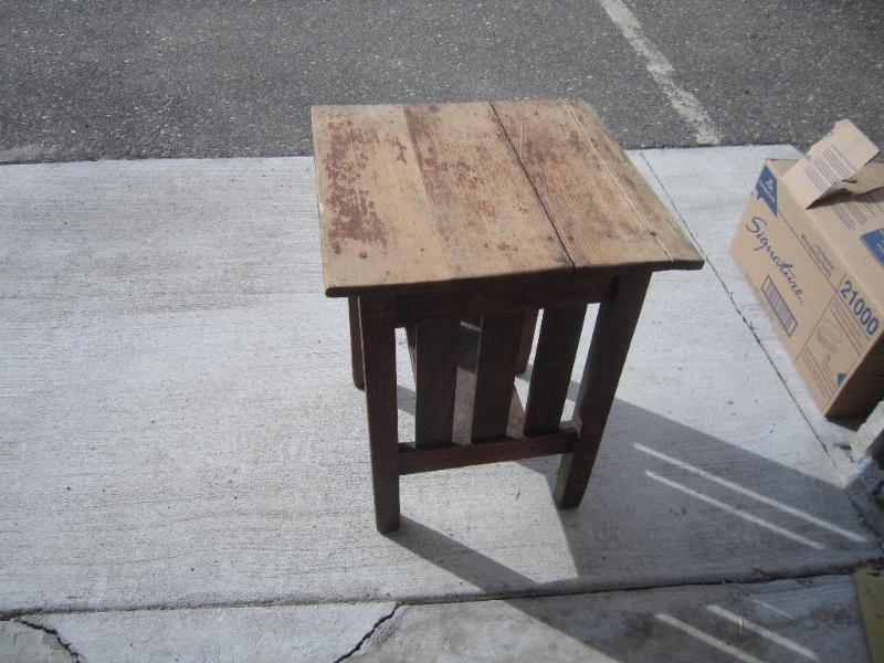 Wood Mission Table--Need Refinishin...