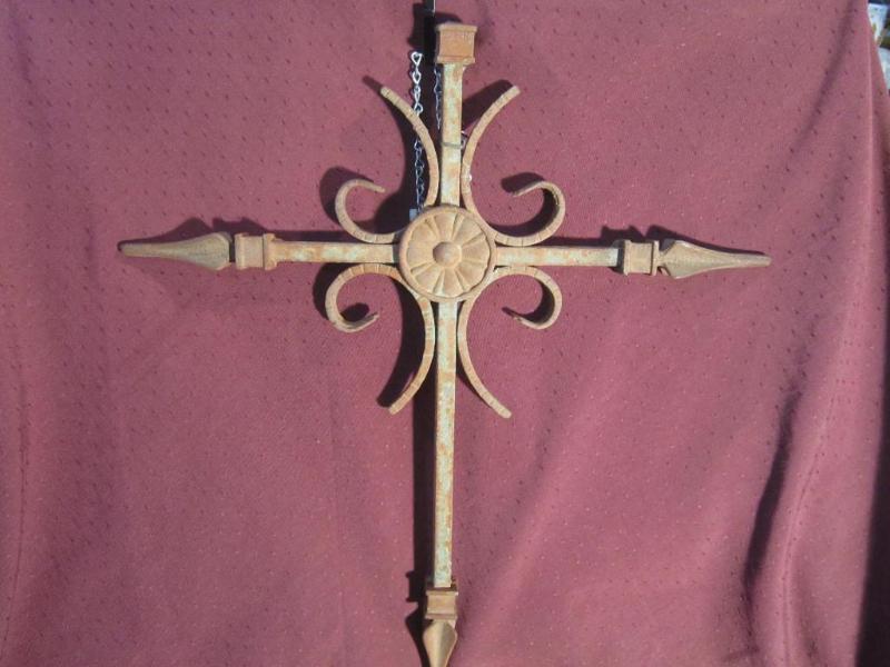 Iron Metal Cross 18 x 20 as is...