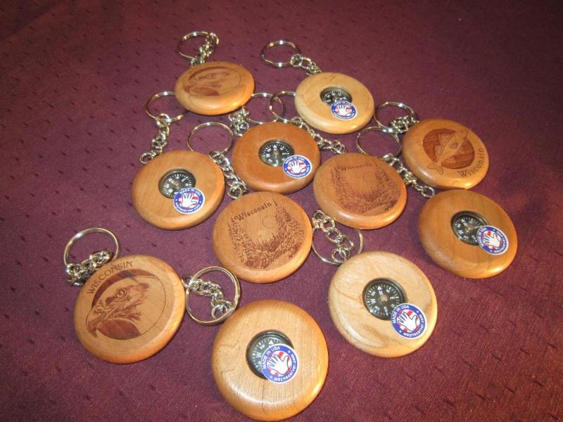 NEW 11 Nature Key chain - compass-...