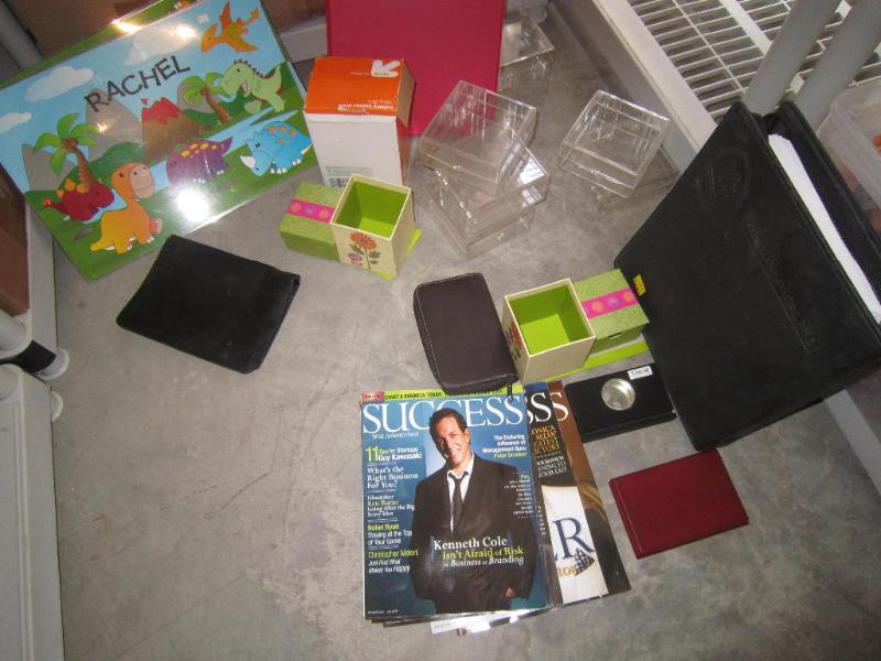 Box of Misc   votive holder   stand...