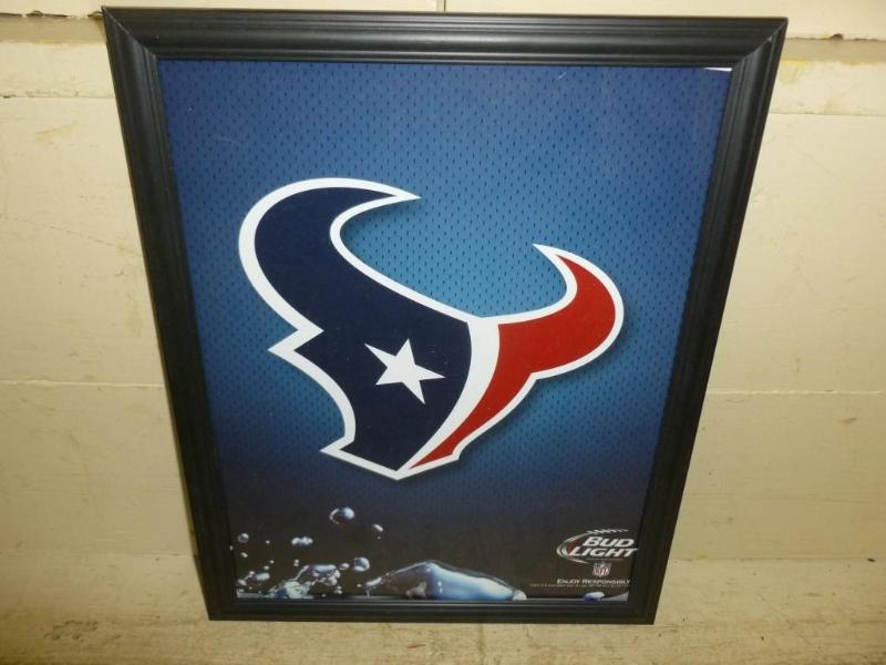 lot 111 image: Collectible Bud Light - NFL framed ...