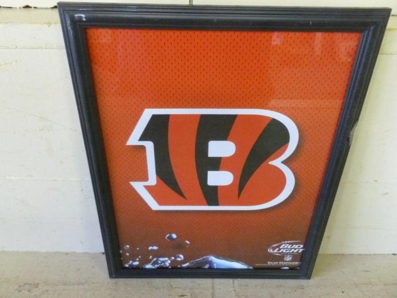 lot 113 image: Collectible Bud Light - NFL framed ...