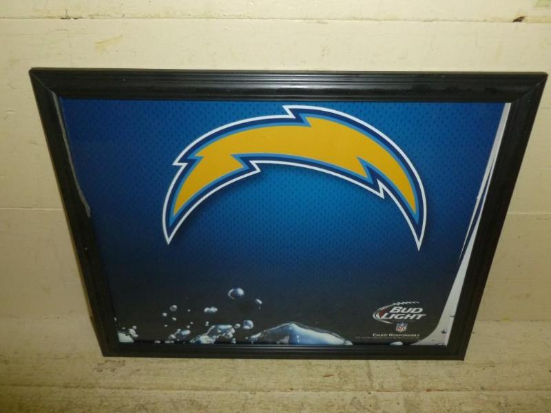 lot 114 image: Collectible Bud Light - NFL framed ...