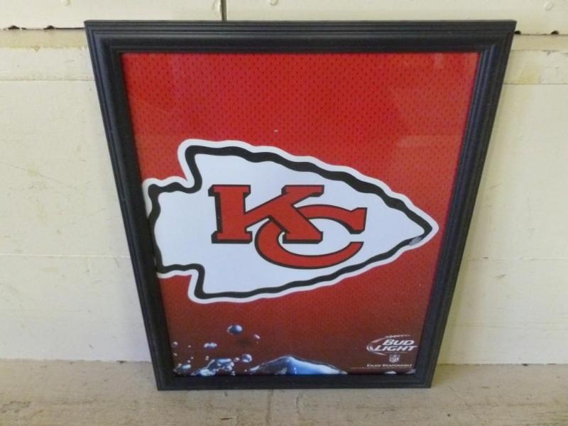 lot 115 image: Collectible Bud Light - NFL framed ...