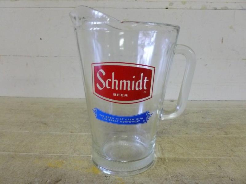 lot 12 image: Schmidt, glass beer pitcher that me...