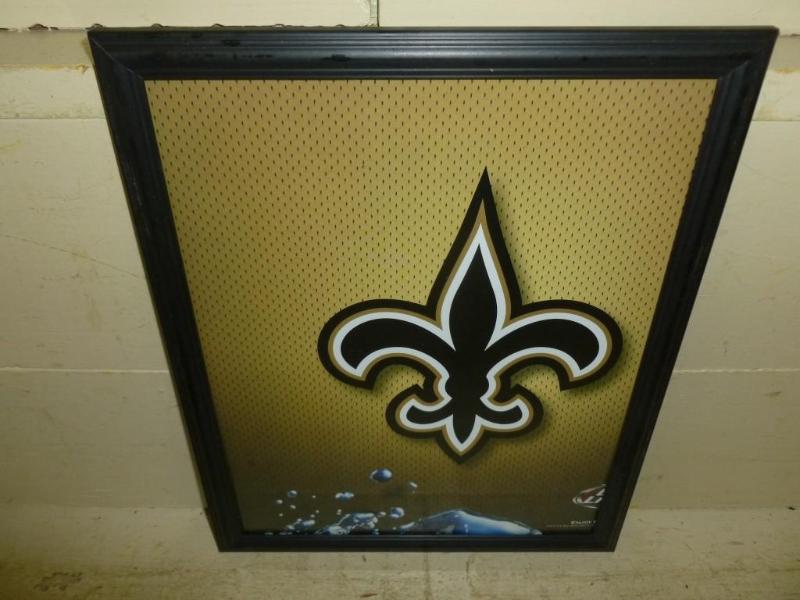 lot 126 image: Collectible Bud Light - NFL framed ...