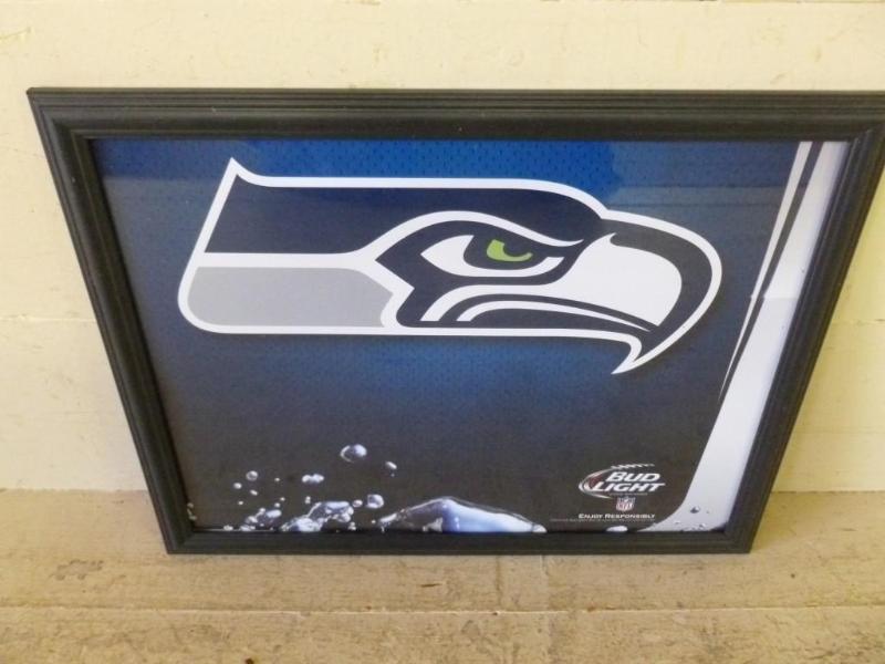 lot 128 image: Collectible Bud Light - NFL framed ...