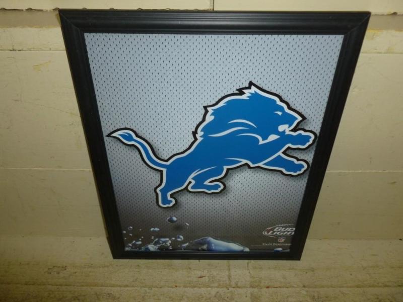 lot 130 image: Collectible Bud Light - NFL framed ...