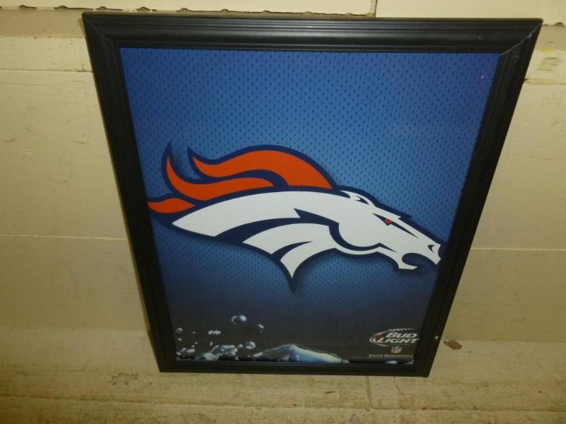 lot 136 image: Collectible Bud Light - NFL framed ...