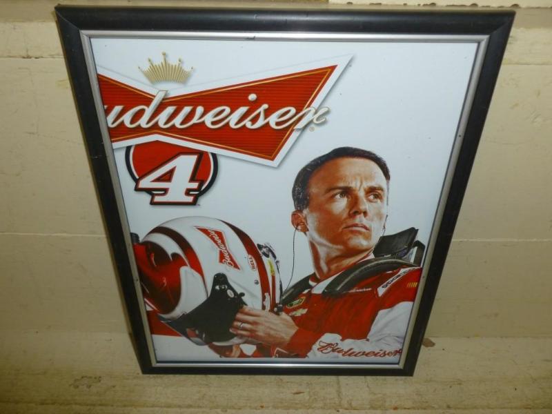 lot 140 image: Budweiser Racing #4 framed picture ...