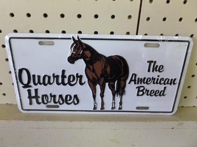 lot 152 image: Quarter Horses embossed metal licen...