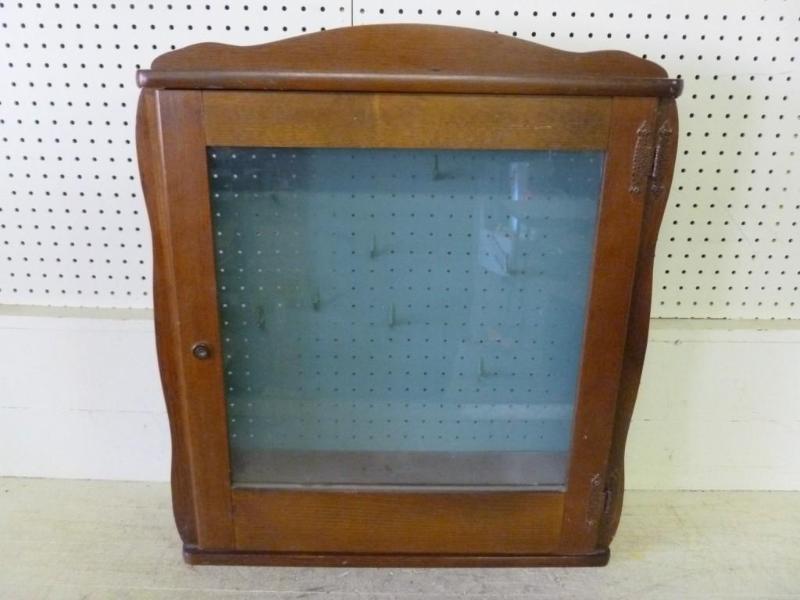 lot 33 image: Large solid wood storage  display ...