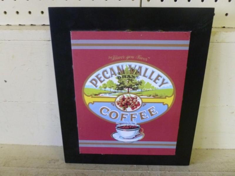 lot 39 image: Decorative Pecan Valley Coffee canv...
