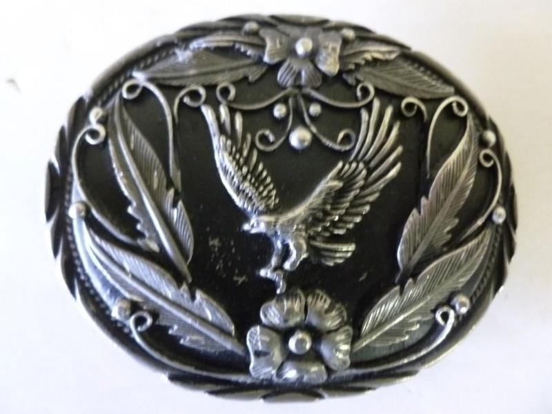 lot 55 image: Collectible fine pewter belt buckle...