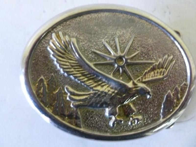 lot 76 image: Collectible belt buckle that measur...
