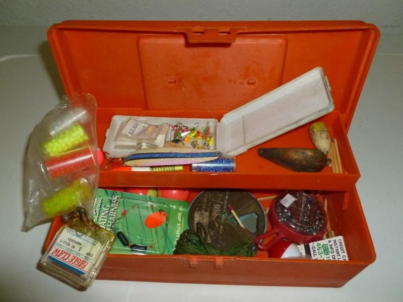 lot 89 image: Tackle box loaded up with different...