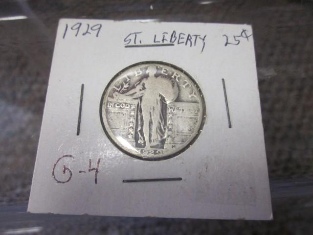 1929 St. Liberty Silver Quarter. &n...