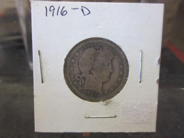 1916-D silver Barber Quarter....
