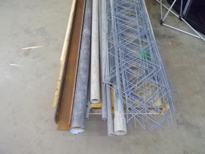 An assortment of gray PVC electrica...