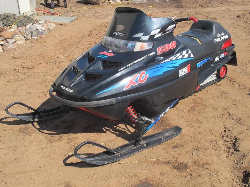 lot 1 image: 1999 Polaris XC500 Snowmobile, 1,80...