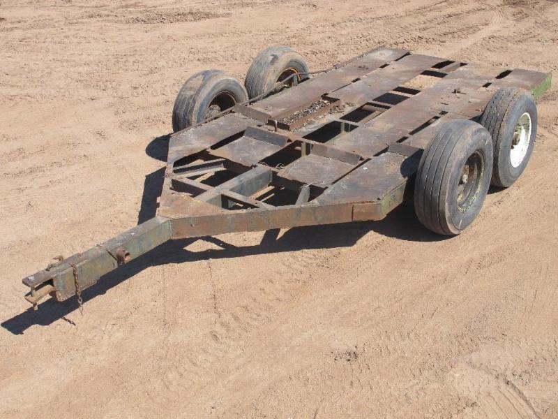 lot 12 image: All steel implement trailer, pin hi...