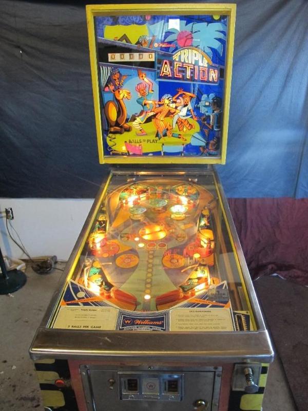 williams triple action pinball machine for sale