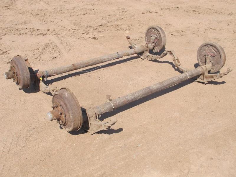 lot 29 image: Heavy duty trailer axle 64&quotW, ...