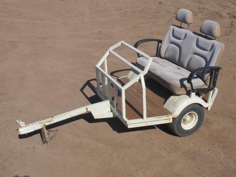 lot 34 image: Two-person pull behind cart, good s...