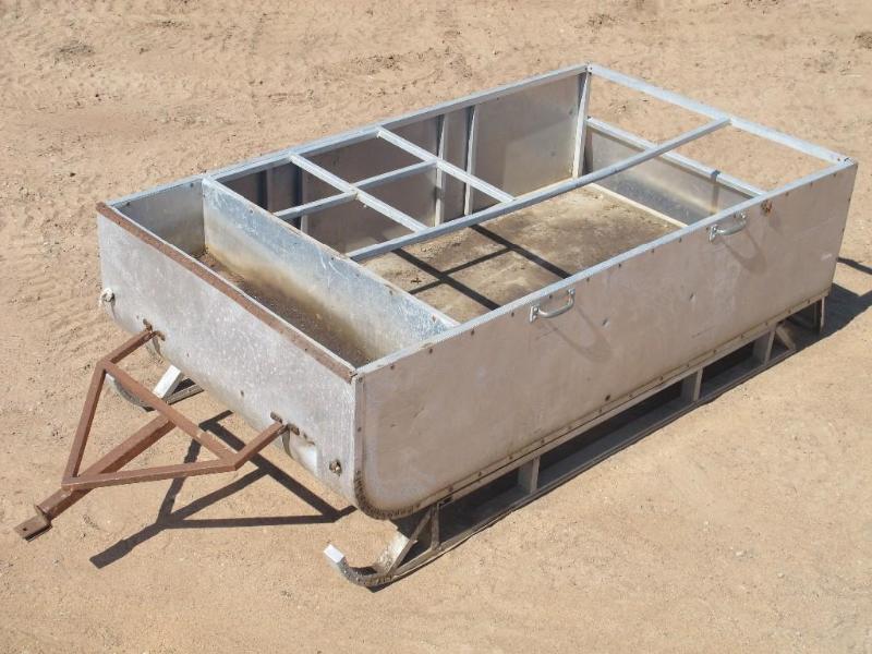 lot 53 image: Custom made aluminum sleigh, 82&quo...