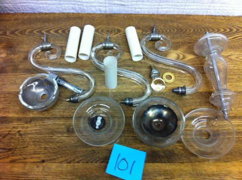 Glass parts for a glass chandelier....