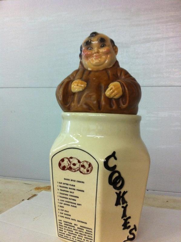 Monk cookie jar....