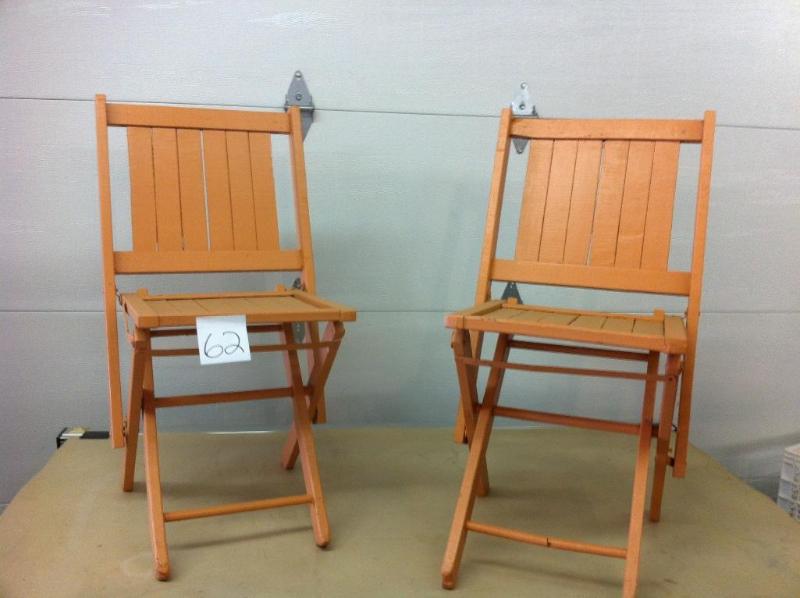 Vintage painted folding chairs....