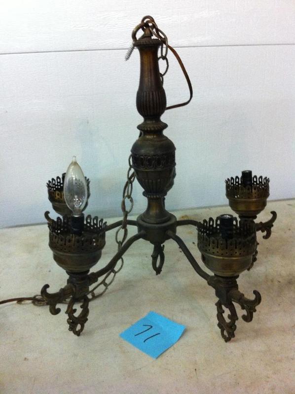 Vintage brass chandelier....