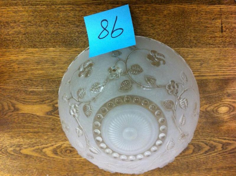 Fixture cover - floral clear glass ...