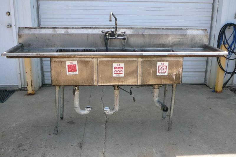 Stainless Steel NSF Approved 3 comp...