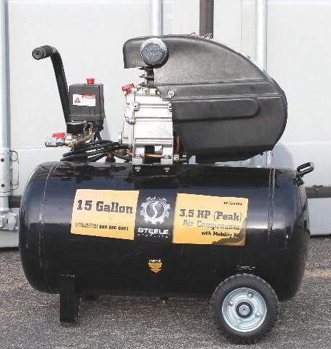 lot 26 image: STEELE 15 Gallon Air Compressor Mo...
