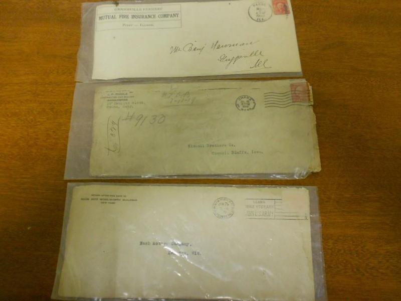 3 Vintage envelopes post marked fro...