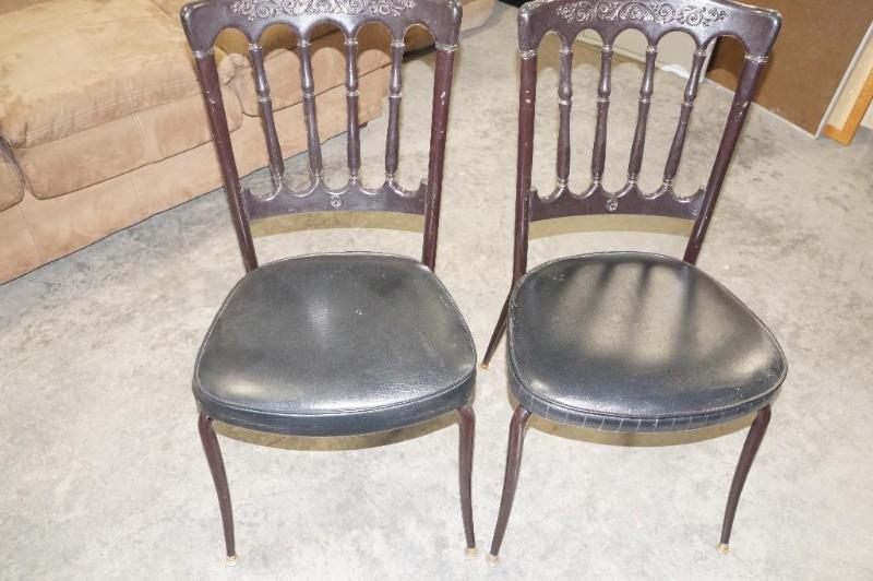 lot 16 image: Two Vintage dining room chairs. The...