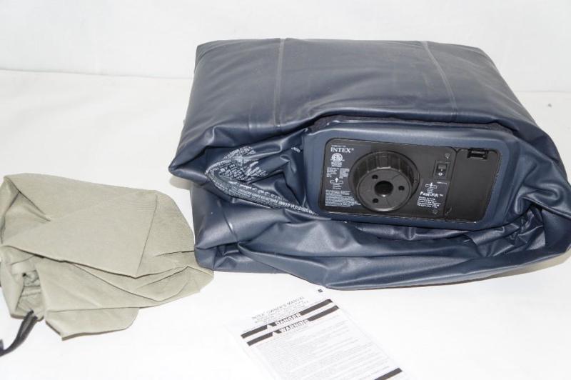 lot 27 image: Intex electric air mattress with ca...