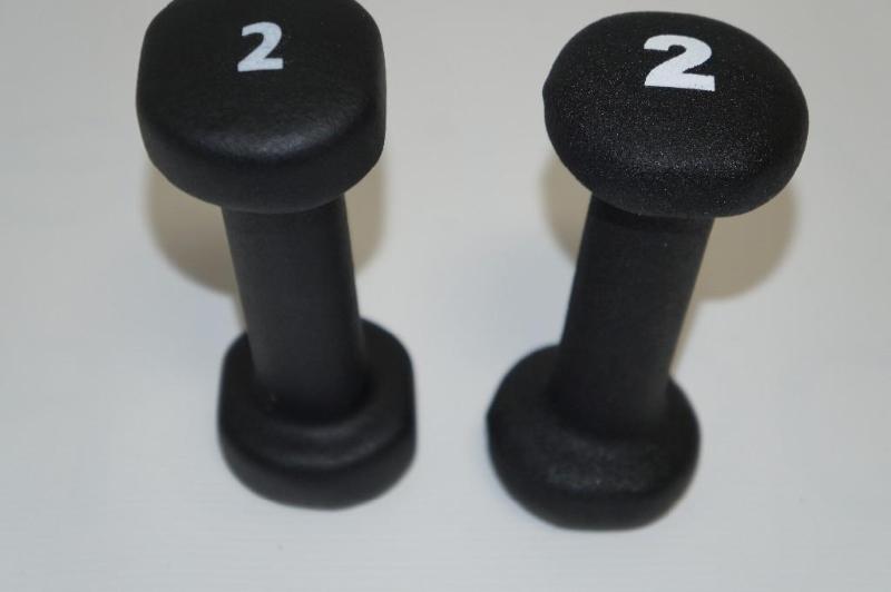 lot 30 image: &nbsp  NEW 2 pound hand weights  ...
