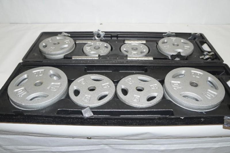 lot 31 image: Dumbbell set. This set contains 75 ...