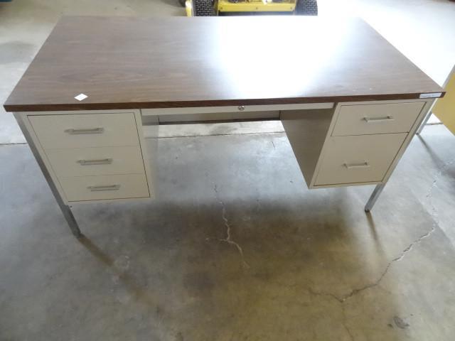 lot 145 image: 60 x 30 metal office desk...