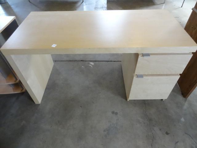 lot 157 image: Wood office desk. 55 x 26 x 29...