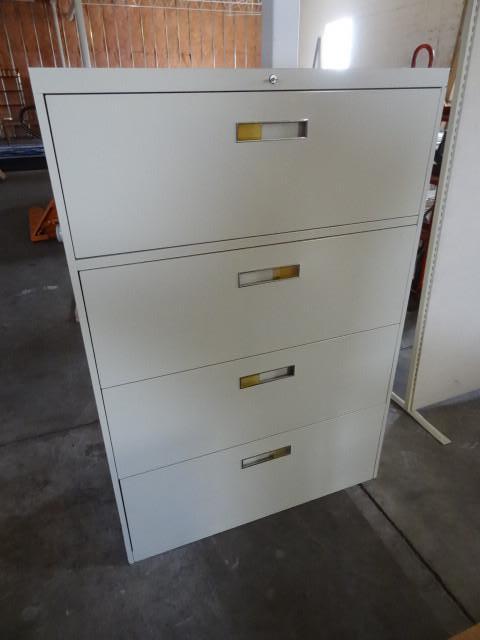 lot 160 image: 36" metal 4 drawer lateral fil...