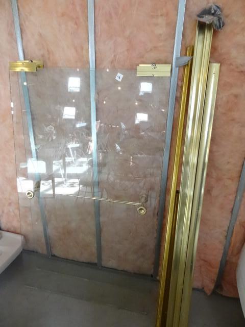 lot 42 image: 2 pices bath tub glass shower door ...