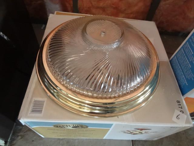 lot 6 image: 2 glass dome ceiling lights...