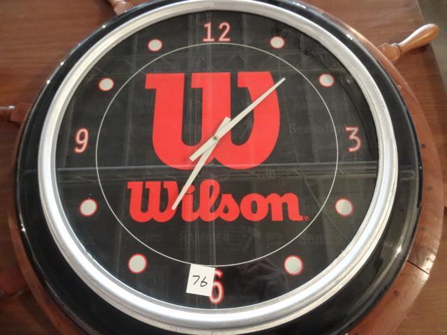 lot 76 image: 22" wilson wall clock...