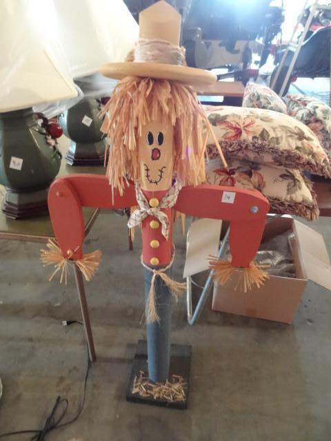 lot 79 image: 50" wood scarecrow decoration...